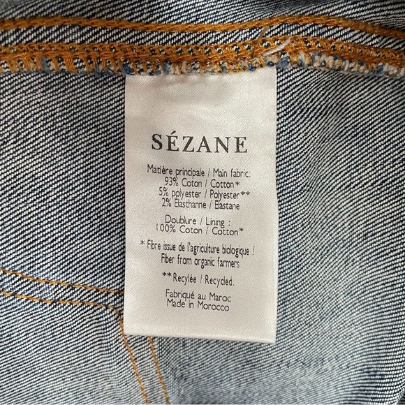 Sézane Denim Perfect Slim Jeans in Blue Denim - Picture 9 of 11